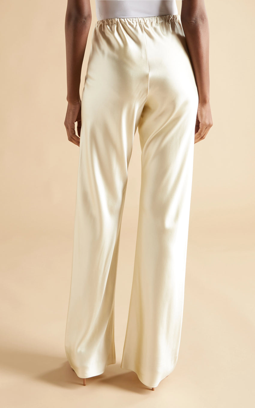 BUTTERMILK SILK BIAS TROUSERS