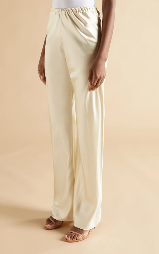 BUTTERMILK SILK BIAS TROUSERS