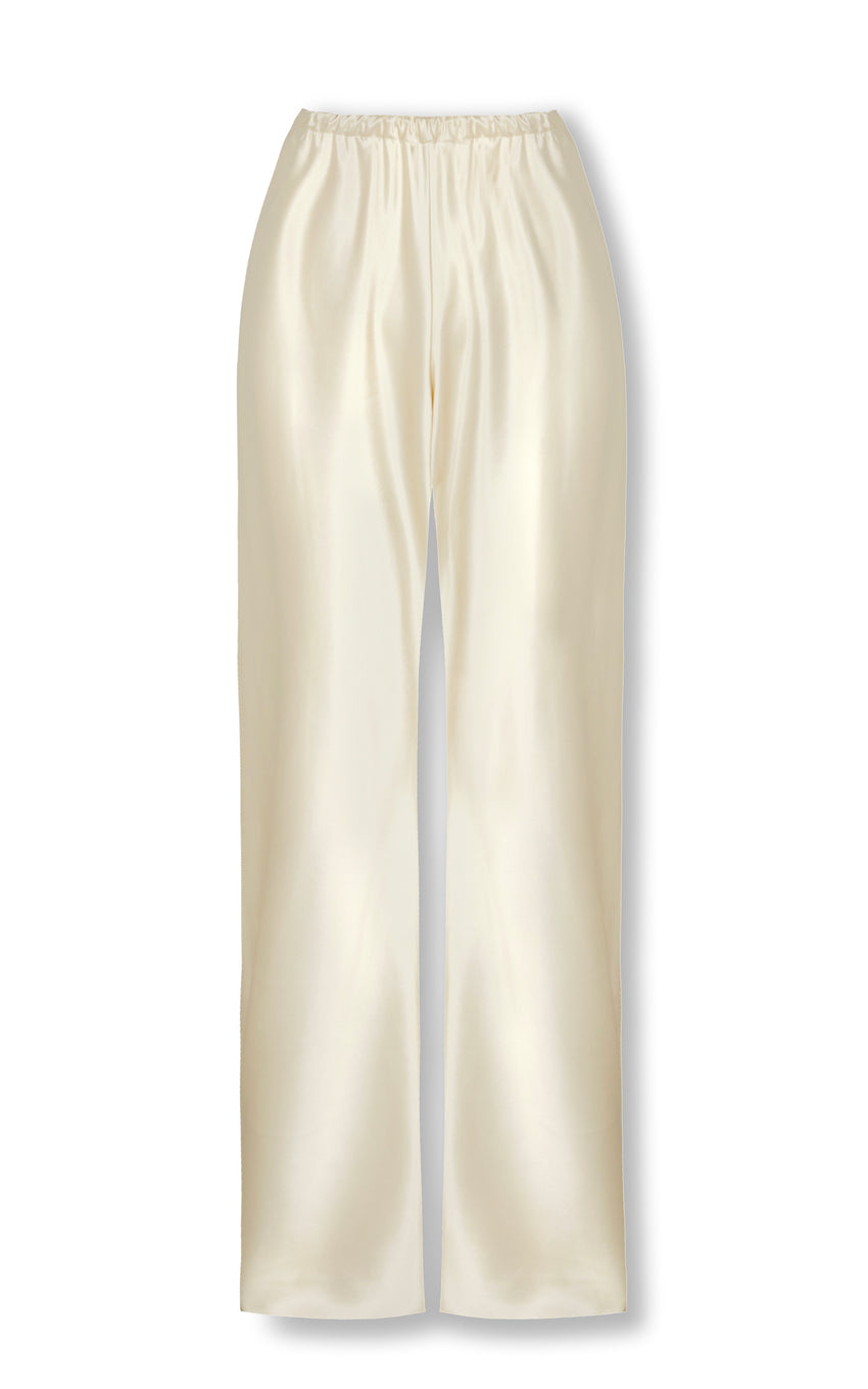BUTTERMILK SILK BIAS TROUSERS