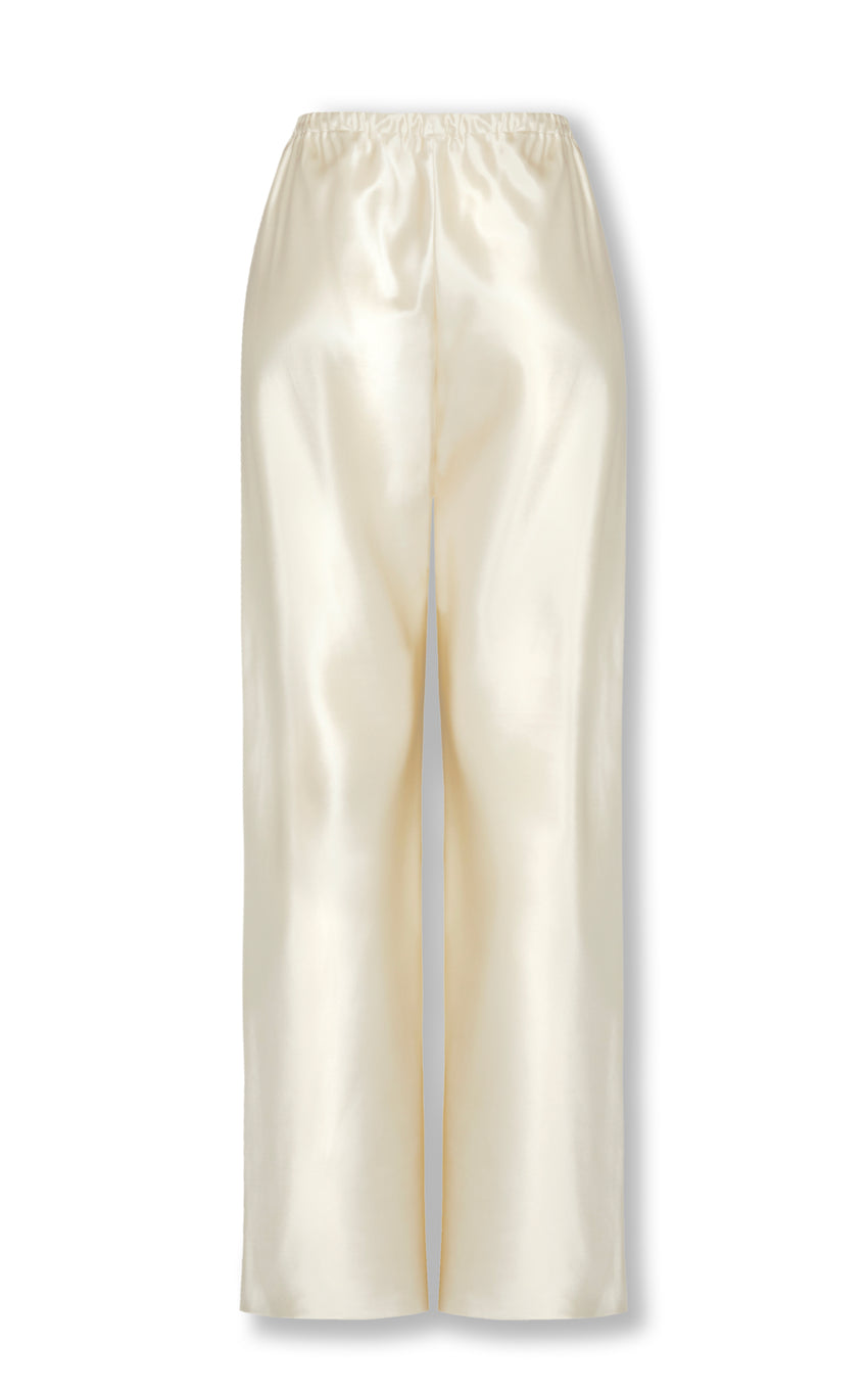 BUTTERMILK SILK BIAS TROUSERS