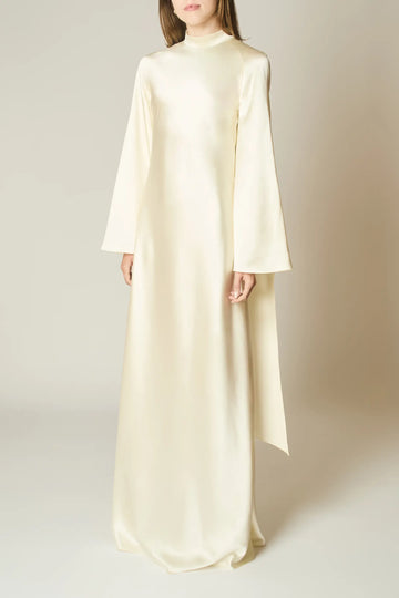 BUTTERMILK SILK GOWN