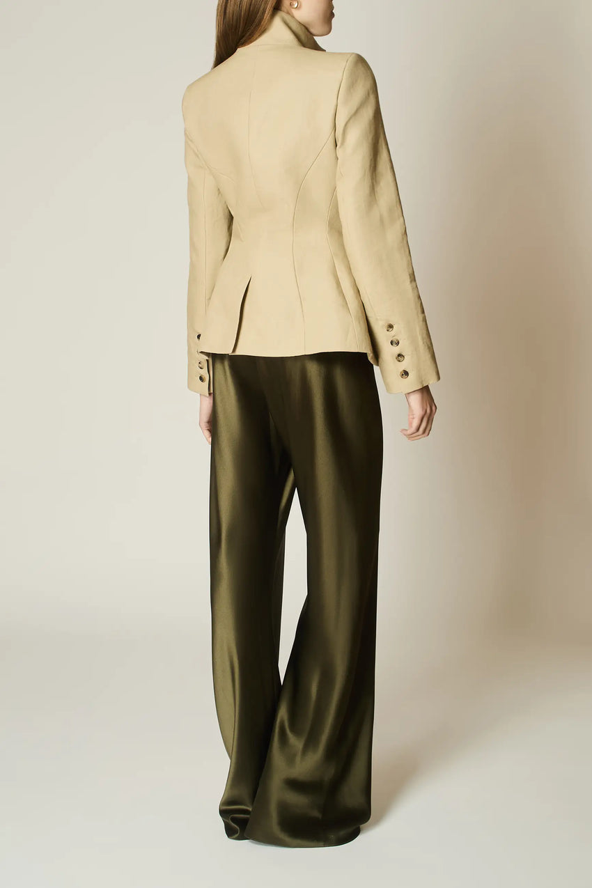 SAND LINEN WAISTCOAT BLAZER