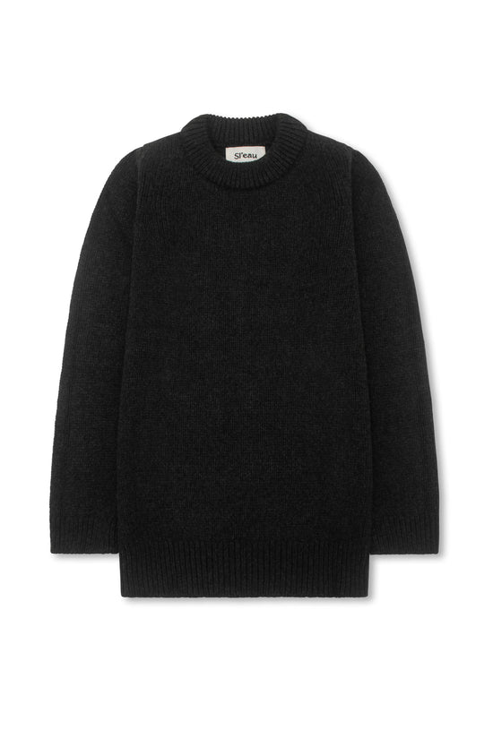 GRAPHITE MERINO WOOL AND CASHMERE JUMPER