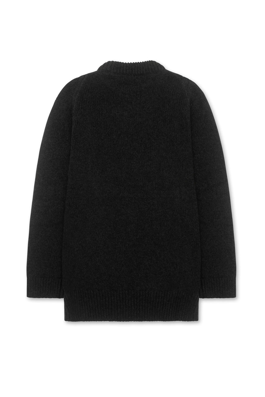 GRAPHITE MERINO WOOL AND CASHMERE JUMPER