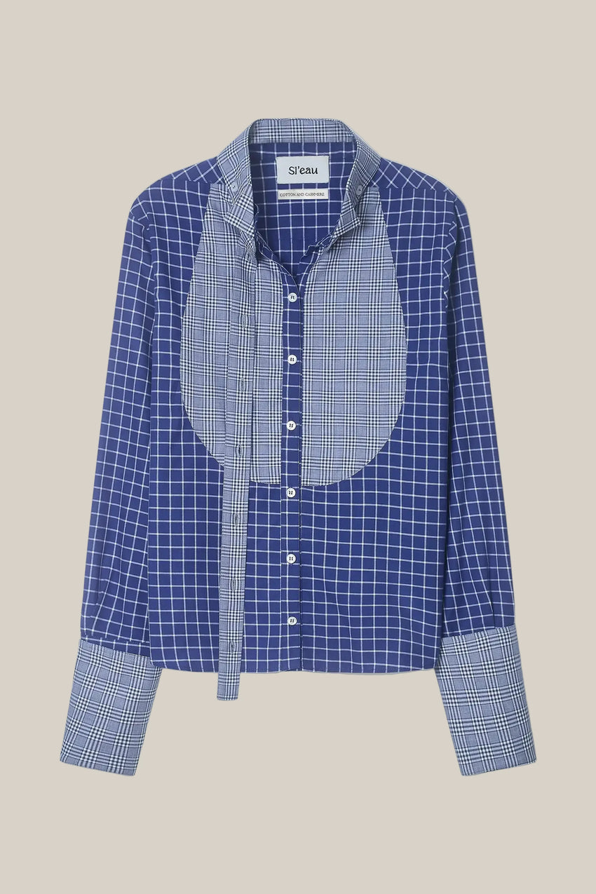 CASHMERE AND COTTON CHECK SHIRT