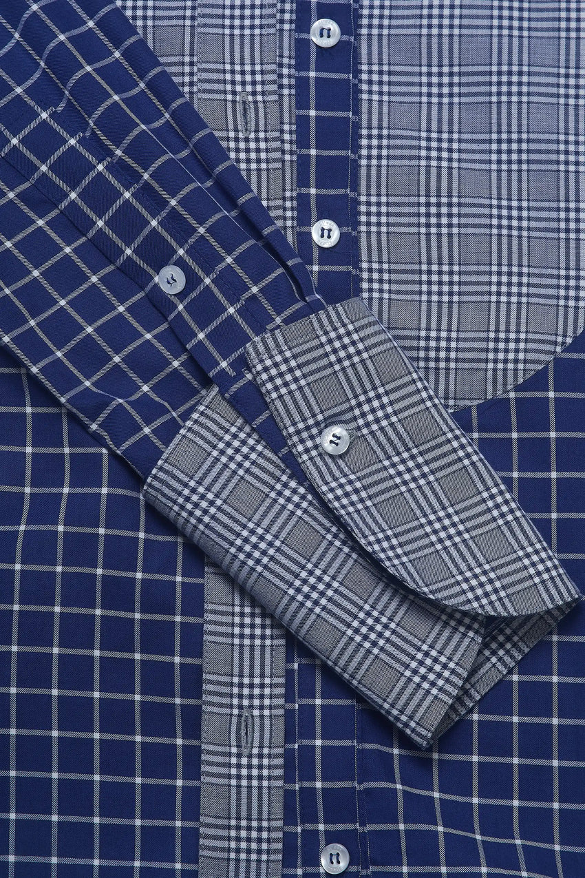CASHMERE AND COTTON CHECK SHIRT