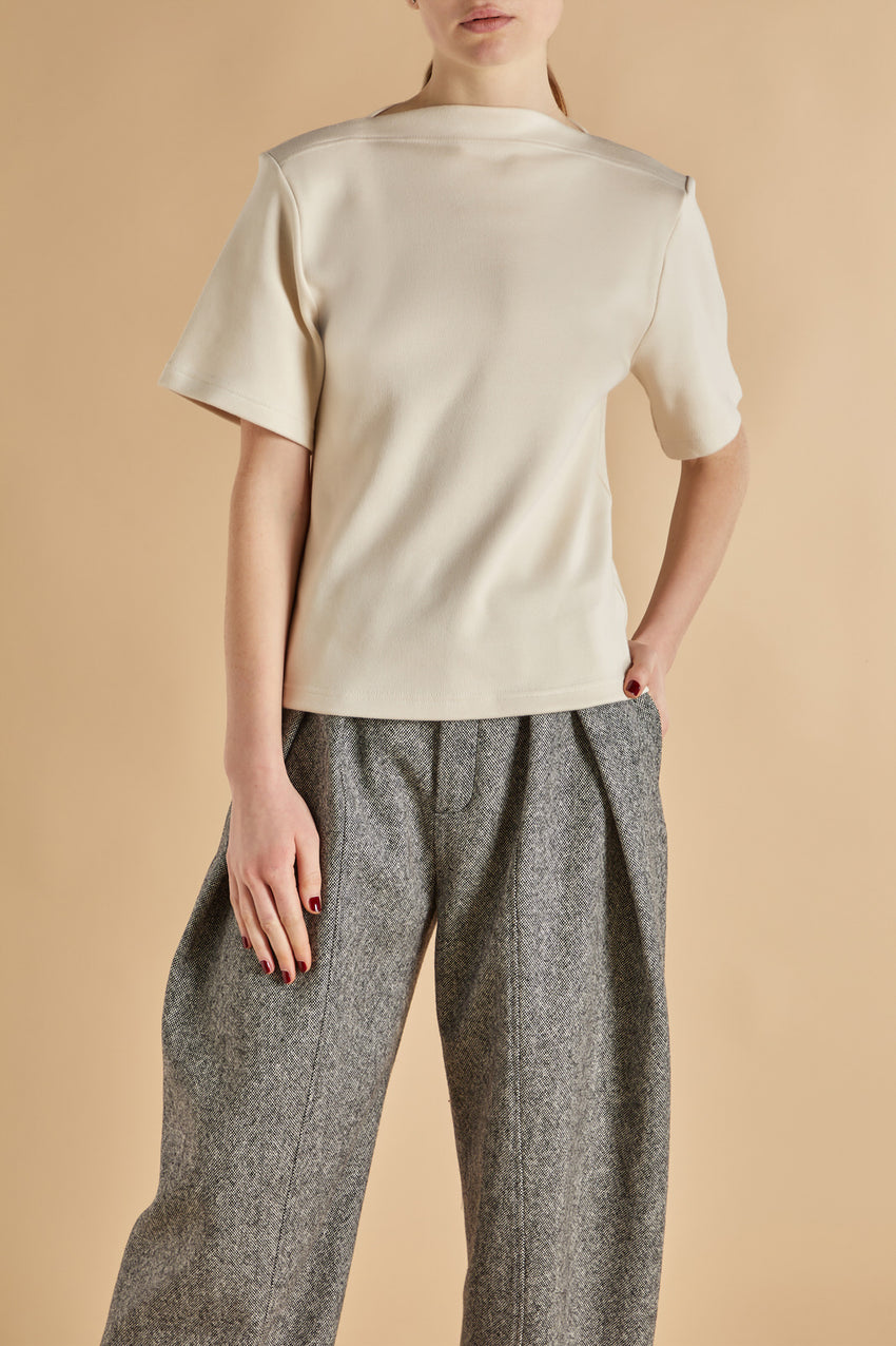 OAT COTTON AND CASHMERE TEE