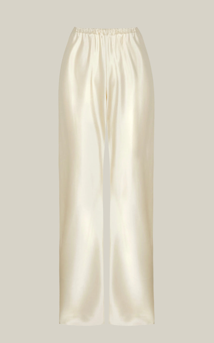 BUTTERMILK SILK BIAS TROUSERS