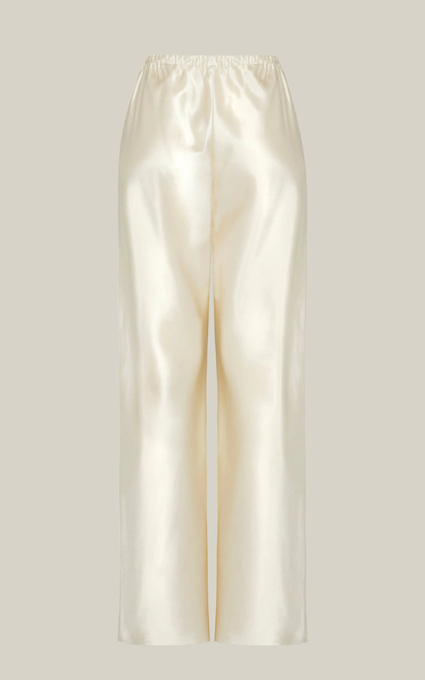 BUTTERMILK SILK BIAS TROUSERS