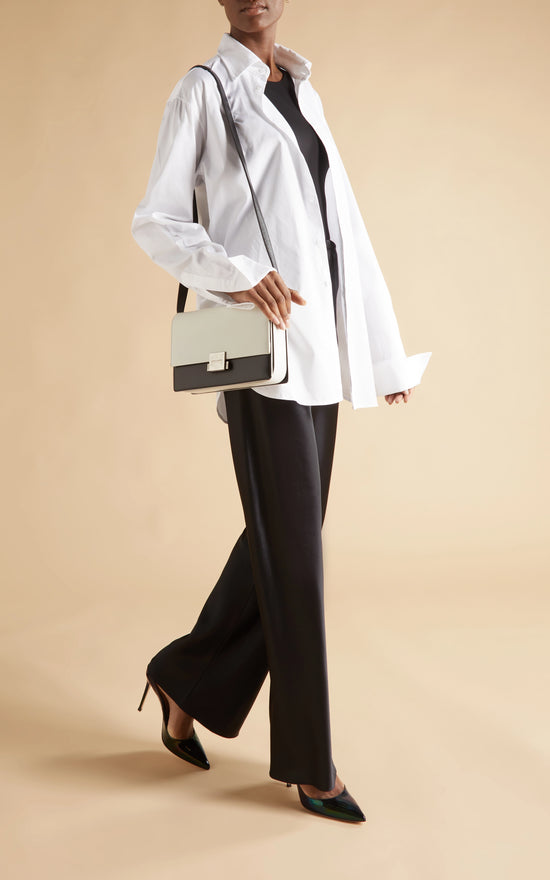 COAL SILK BIAS TROUSERS