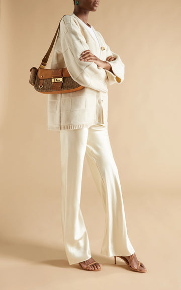 BUTTERMILK SILK BIAS TROUSERS