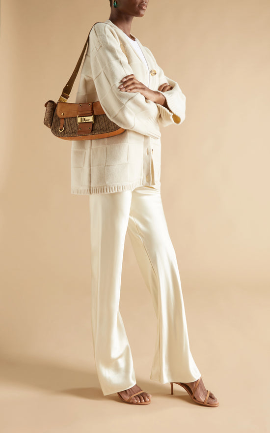 BUTTERMILK SILK BIAS TROUSERS