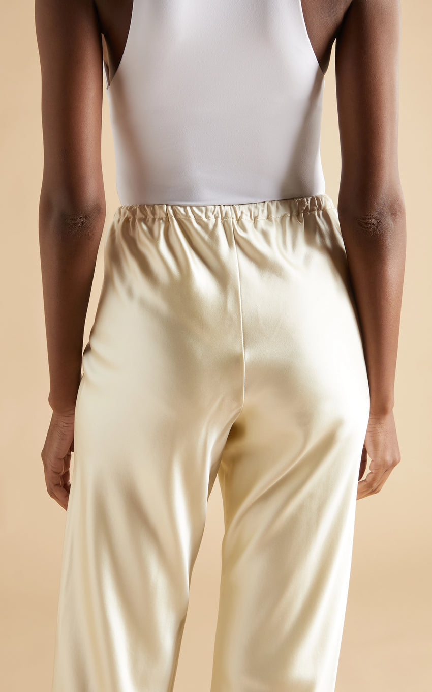 Beige Silk Pants for Women | Made in Canada | Espino Silk | Free Shipping