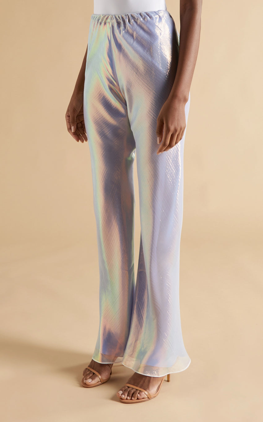 MorphologiK Slim Leg Corduroy Trousers with Iridescent Dots for Girls,  Medium Hip - dark blue/print, Girls