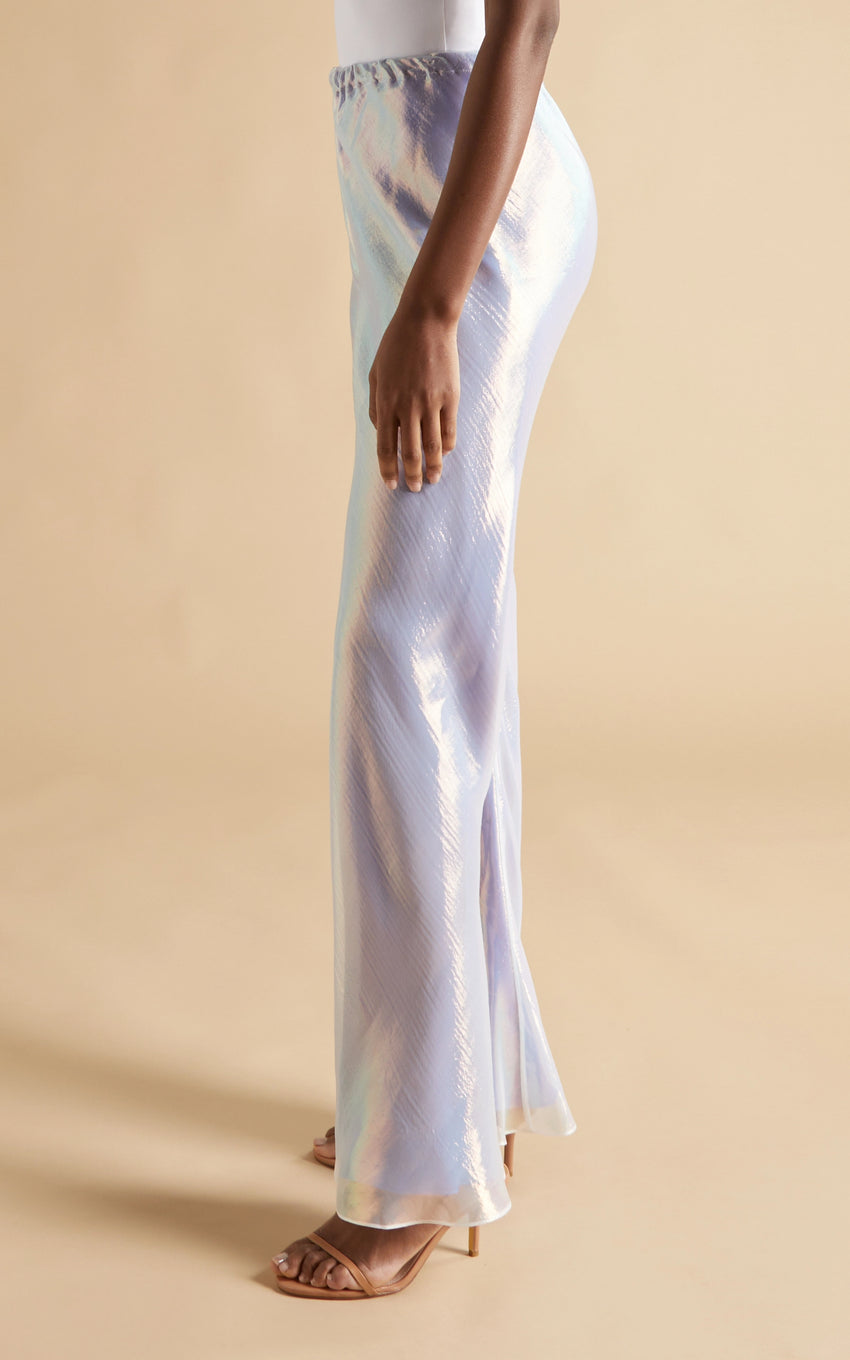 IRIDESCENT SILK BIAS TROUSERS Sl eau