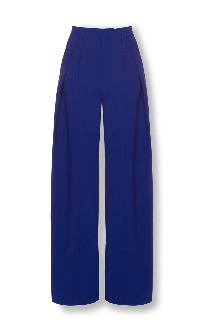 VISCOSE AND WOOL TAILORED TROUSERS